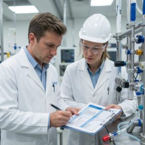 Purpose-built sanitary powder transfer valve with full-bore design and electropolished surface for pharmaceutical cGMP powder handling