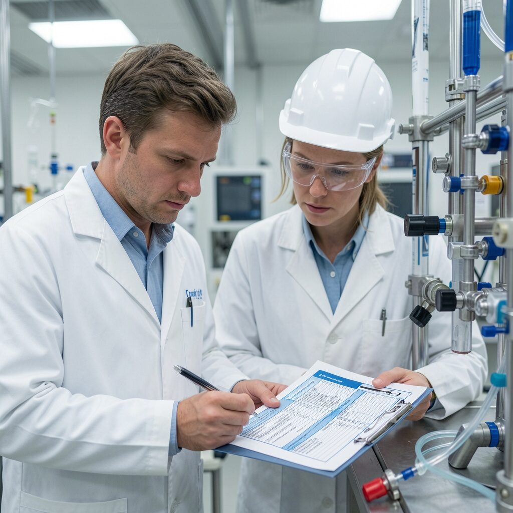 Purpose-built sanitary powder transfer valve with full-bore design and electropolished surface for pharmaceutical cGMP powder handling